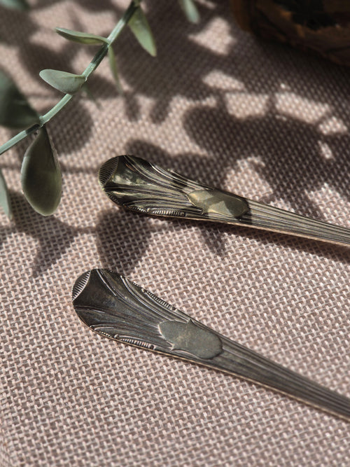 Vintage EPNS Serving Spoon Set | Silver Plate Salad & Sugar Spoons